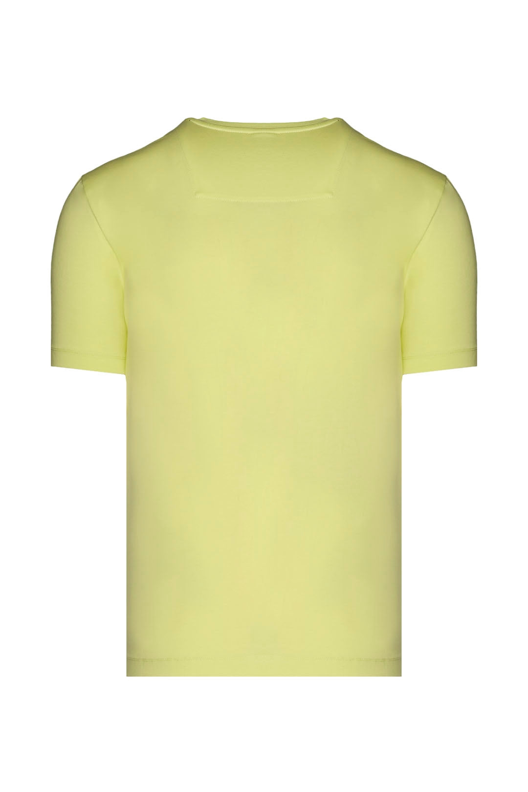 Maglietta Aeronautica Militare uomo giallo lime aquila militare cotone stretch girocollo Made in Italy