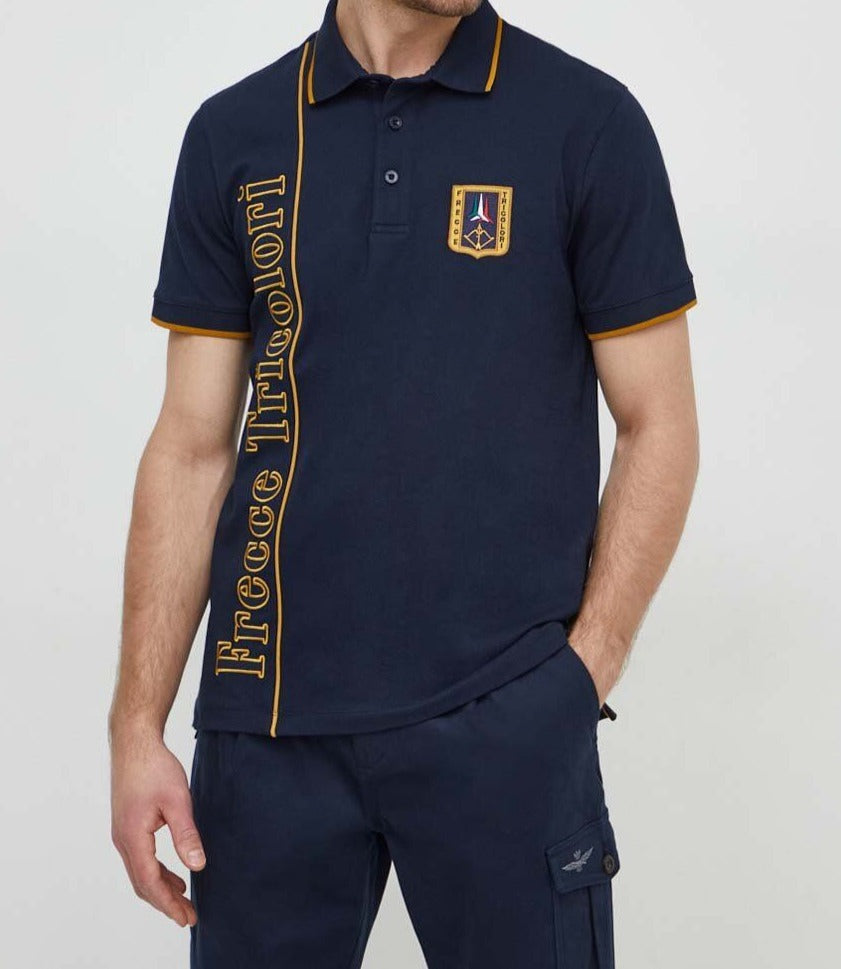 Polo uomo manica corta blu Aeronautica Militare Frecce Tricolori, stile iconico per gli amanti dello stile