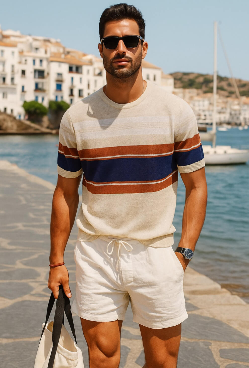 T-shirt uomo lino manica corta girocollo , 100% lino Made in Italy Cashmere Company