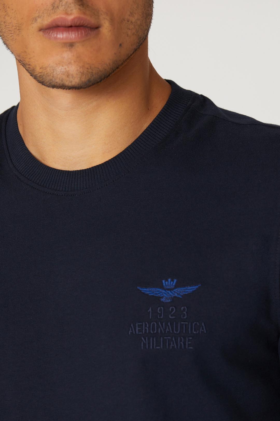 T-shirt Uomo Blu Aeronautica Militare 50° Gruppo 46° Brigata Aerea - Manica Corta Cotone Made in Italy