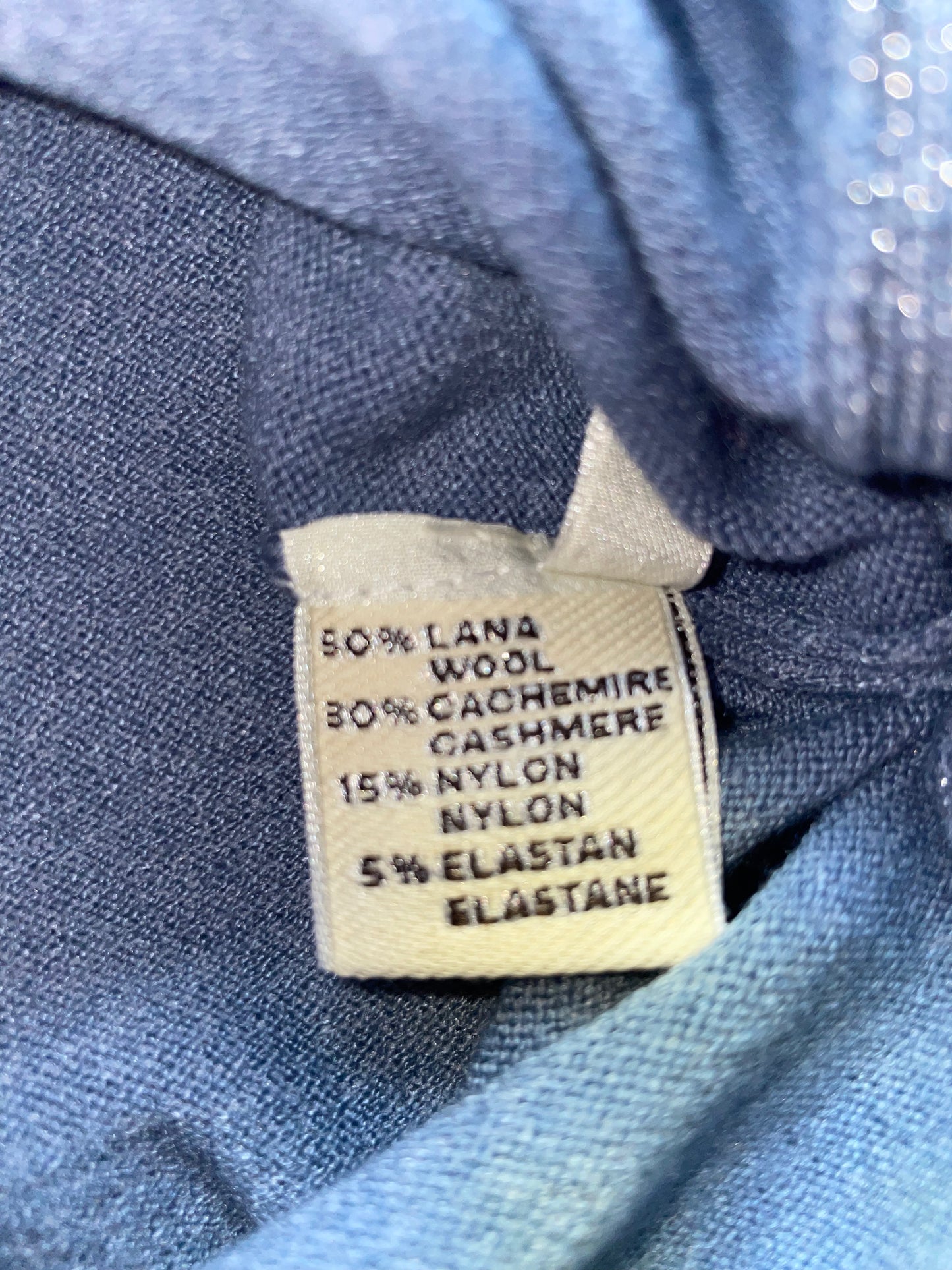 Cashmere Company maglia donna girocollo azzurro sc-50%maxi lurex