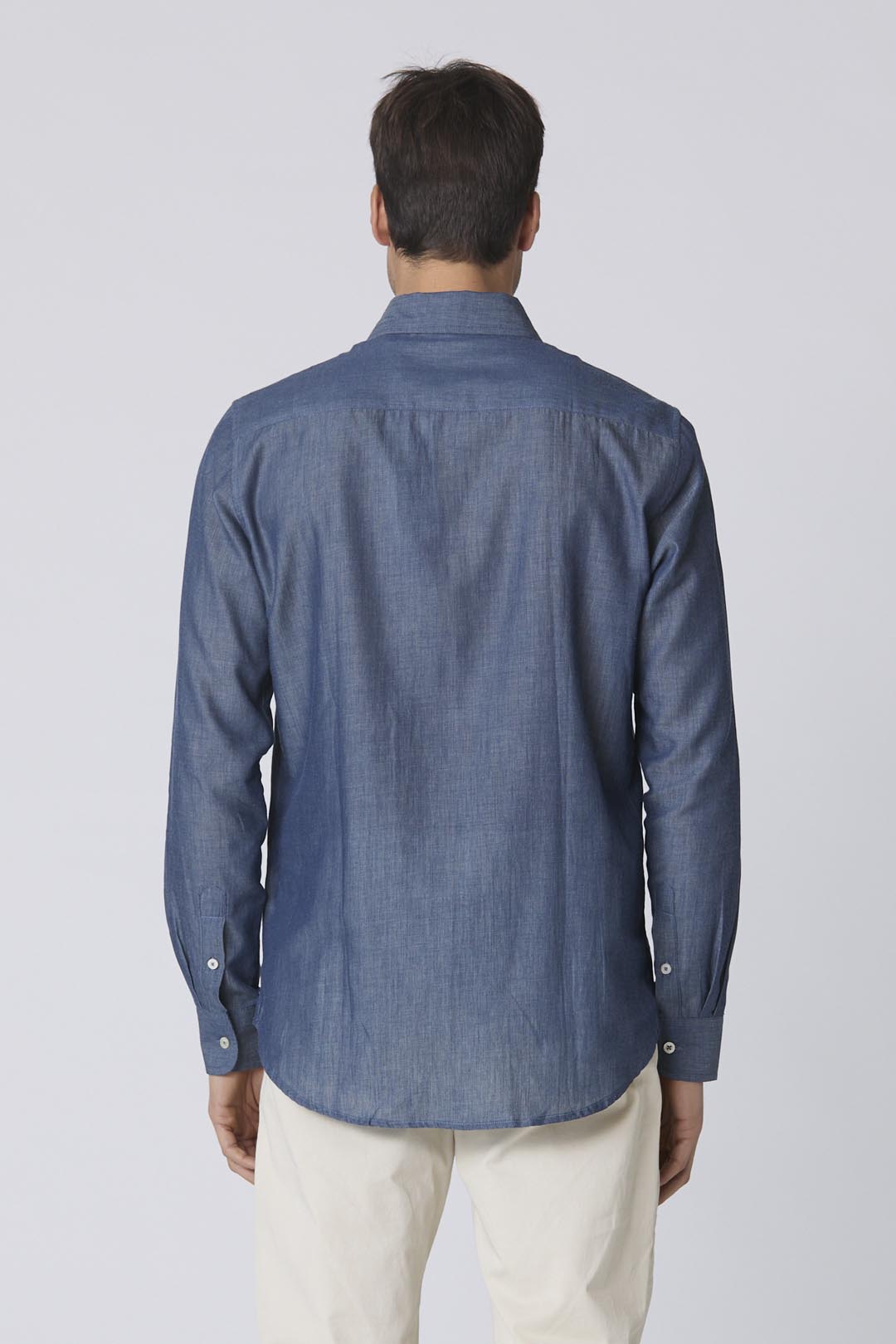 Camicia Uomo Aeronautica Militare Chambray Jeans Blu - Made in Italy