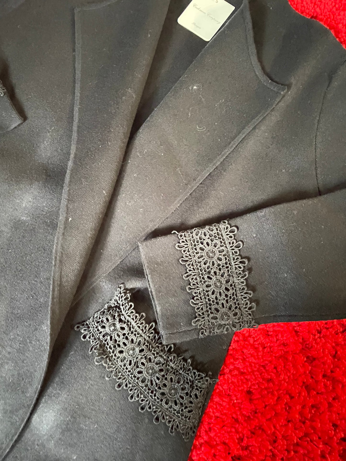 Cappotto Donna Cashmere Company colore Nero Lana e Cashmere Made in Italy