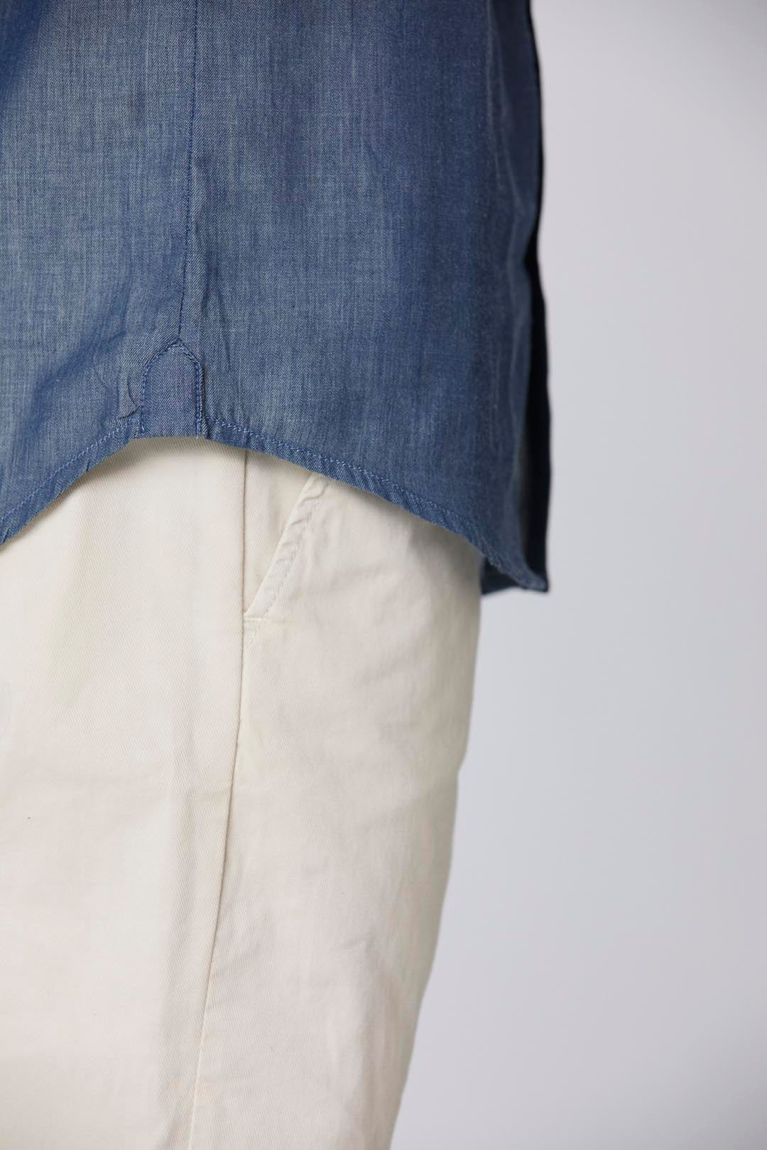 Camicia Uomo Aeronautica Militare Chambray Jeans Blu - Made in Italy