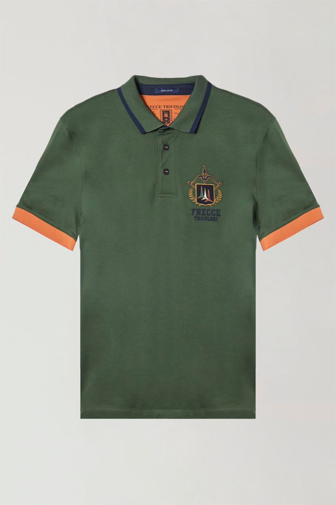 Polo Uomo Aeronautica Militare Frecce Tricolori Verde - Made in Italy