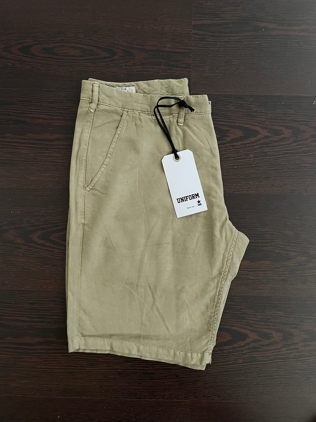 Uniform Bermuda SC-50%  uomo pantaloncino corto colore verde militare lino e cotone