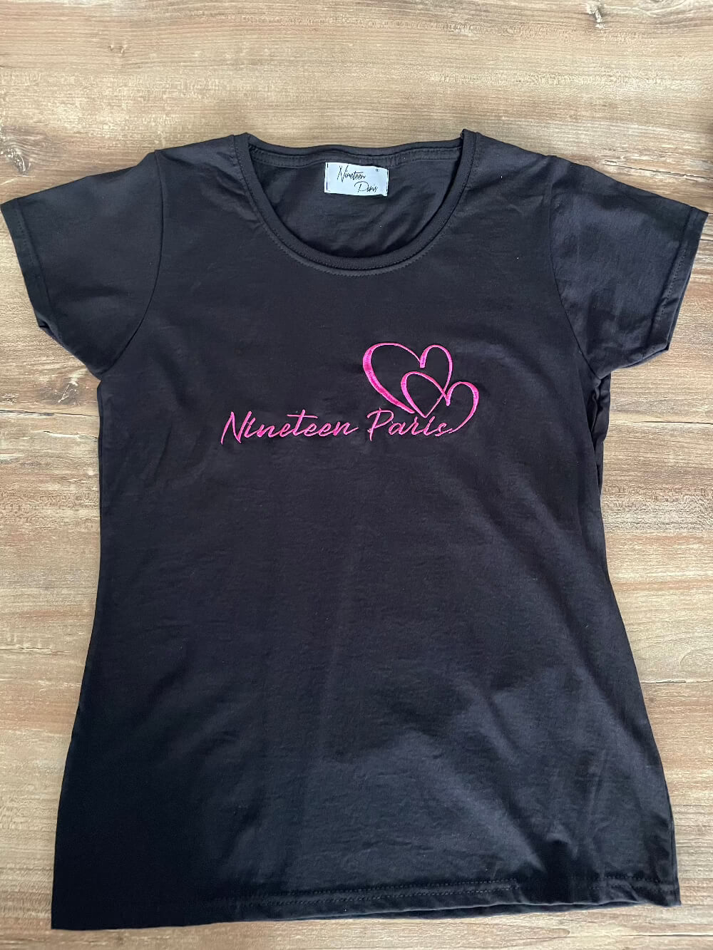 T-shirt Donna nero girocollo mezza manica