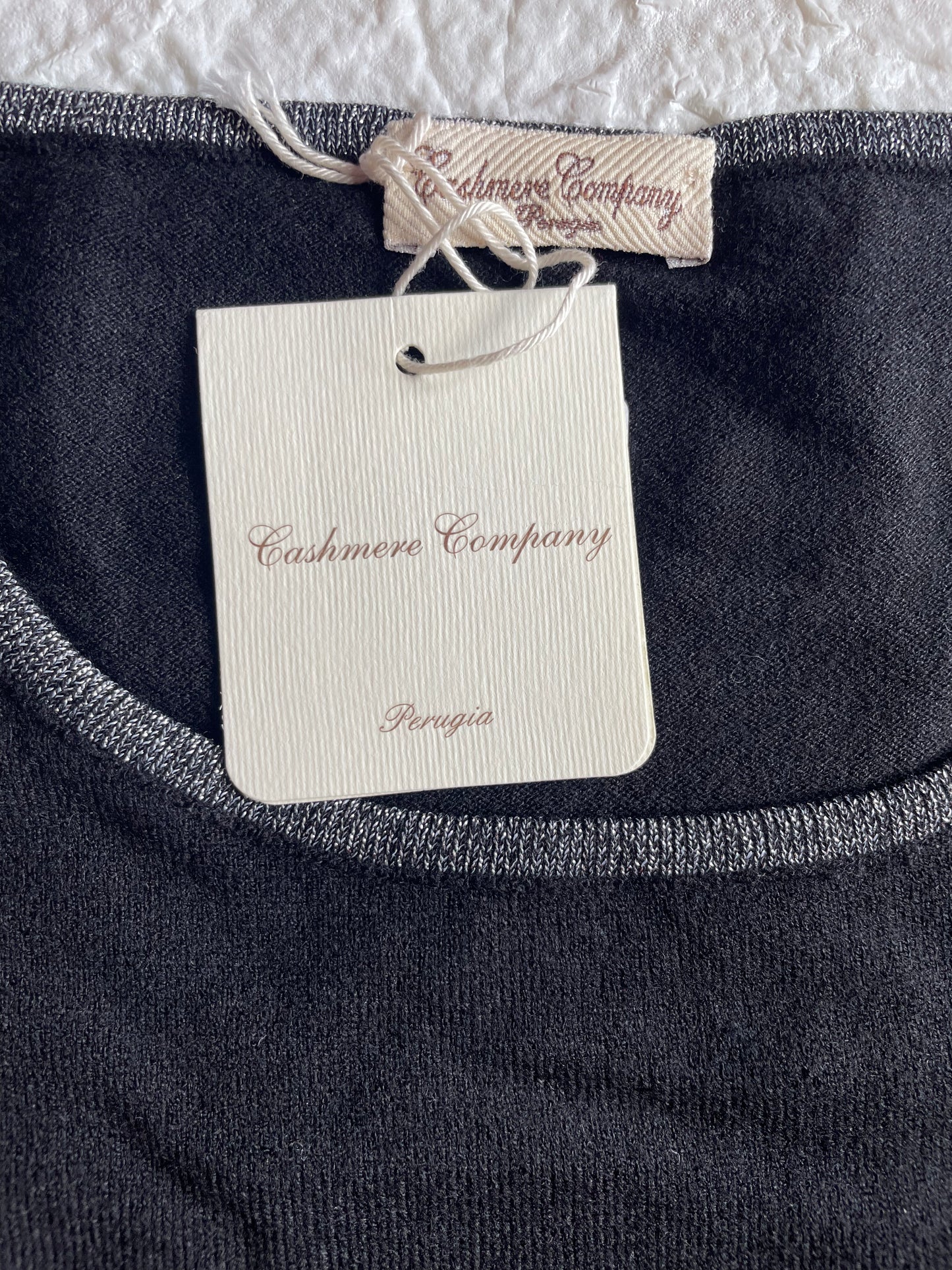 Cashmere Company maglia donna nero sc-50% girocollo maxi lurex