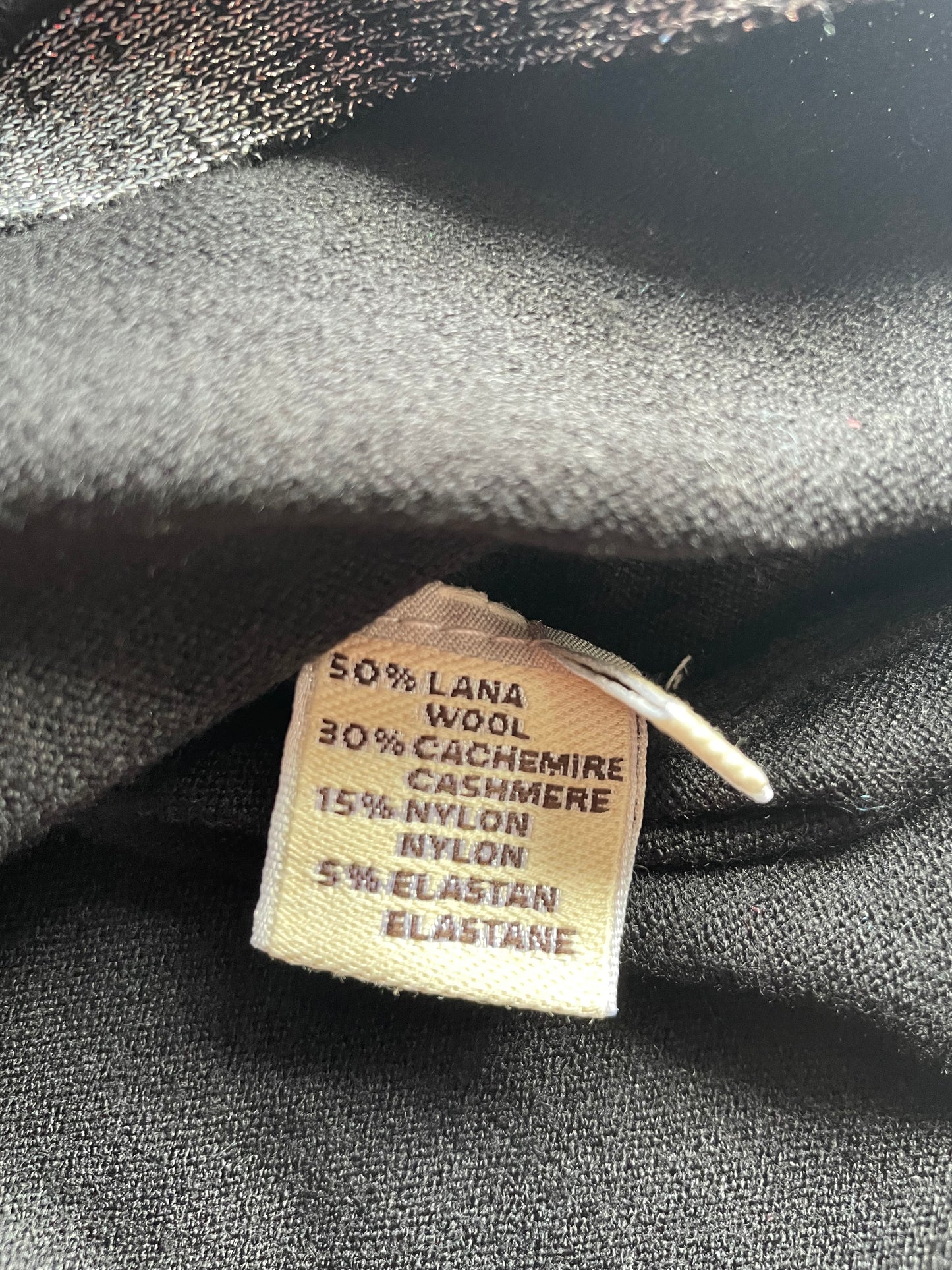Cashmere Company maglia donna nero sc-50% girocollo maxi lurex
