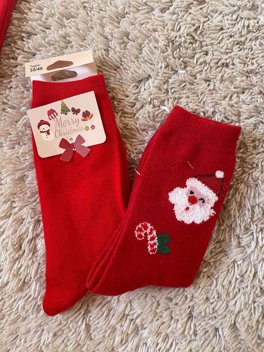 Calzini Natalizi Donna Confezione 2 Paia - Regalo Natale Perfetto