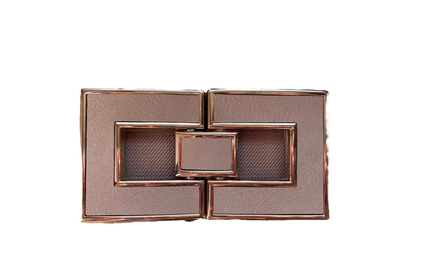 Cintura Donna Elastica a Molla Beige con Fibbia Oro - Taglia Unica