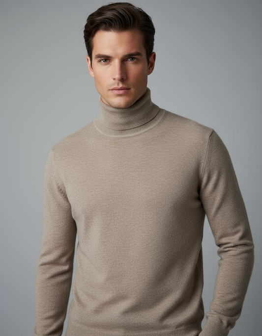 Primo piano dolcevita beige