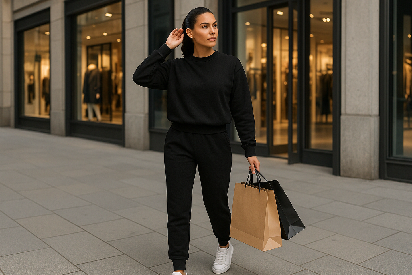 Tuta nera - shopping in città
