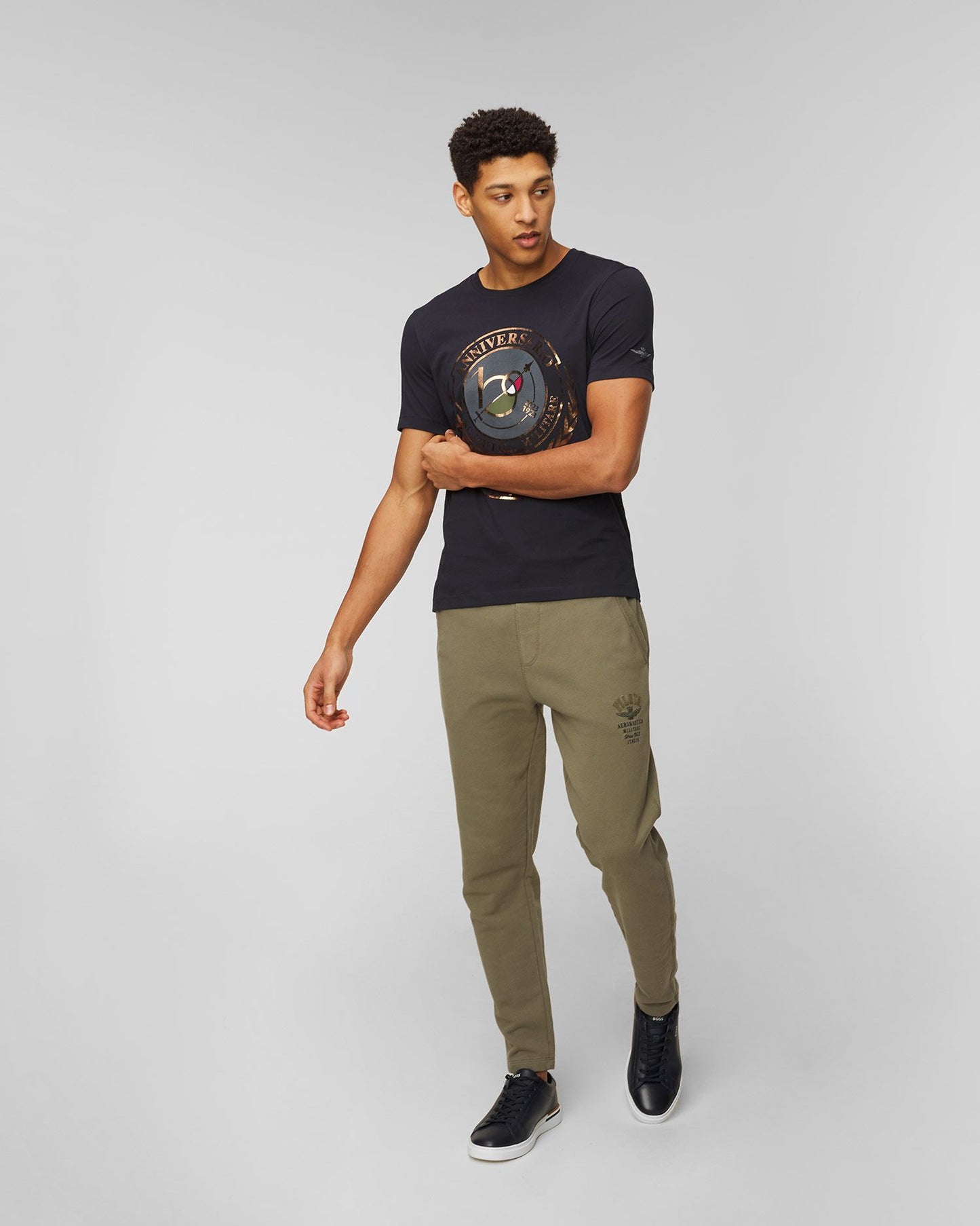 Aeronautica Militare t-shirt centenario maglia Uomo Blu SC-50% manica corta