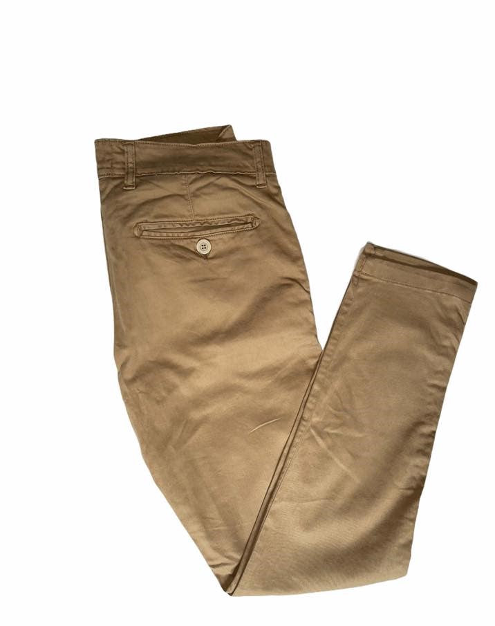 Pantalone Chinos Uomo Slim Fit Cotone - Colore Biscotto Made in Italy