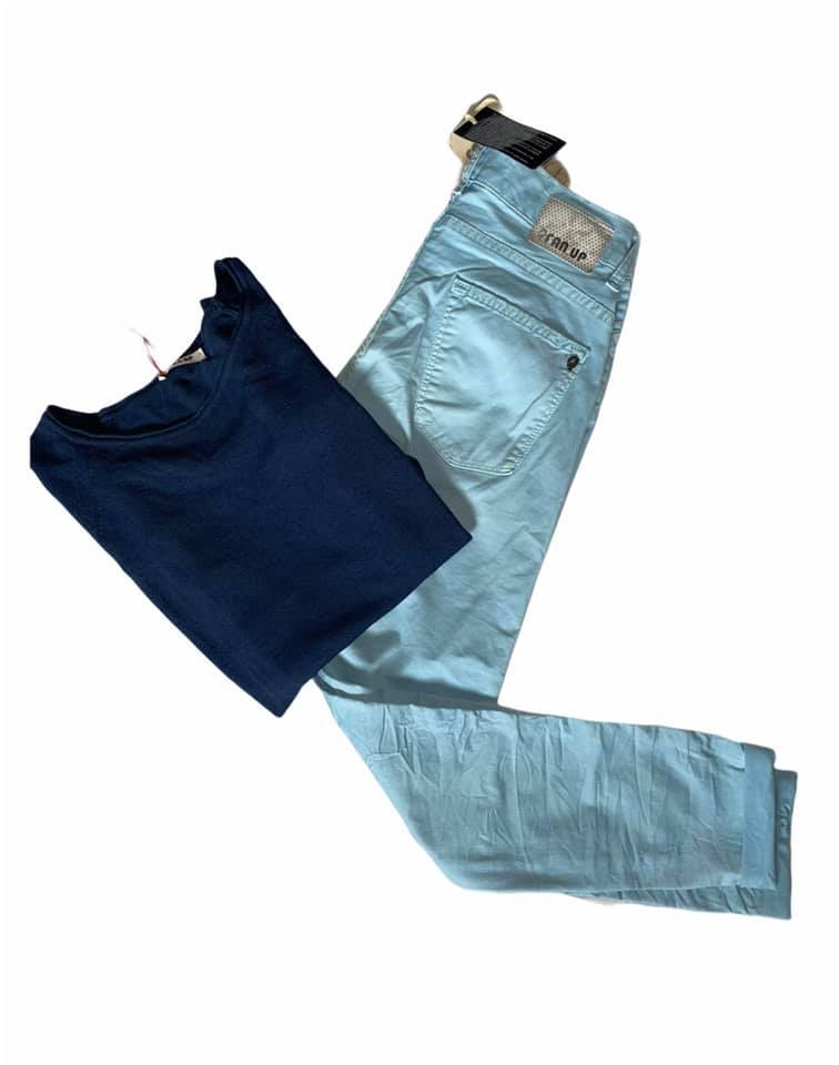 Jeans Donna Azzurro Gamba Dritta Sophie - Skinny Fit Made in Italy