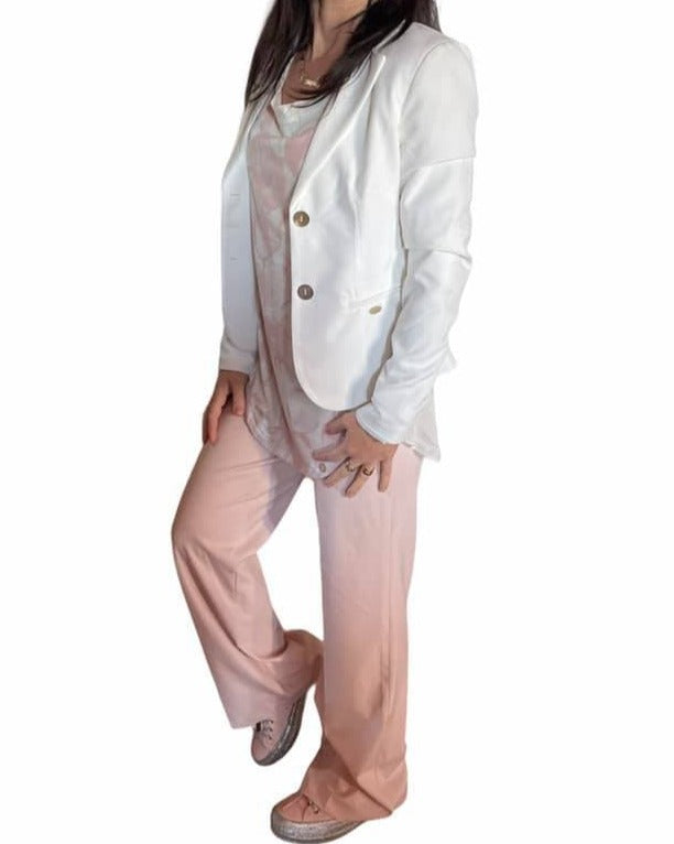 Giacca Donna SC -65% colore bianco a due bottoni