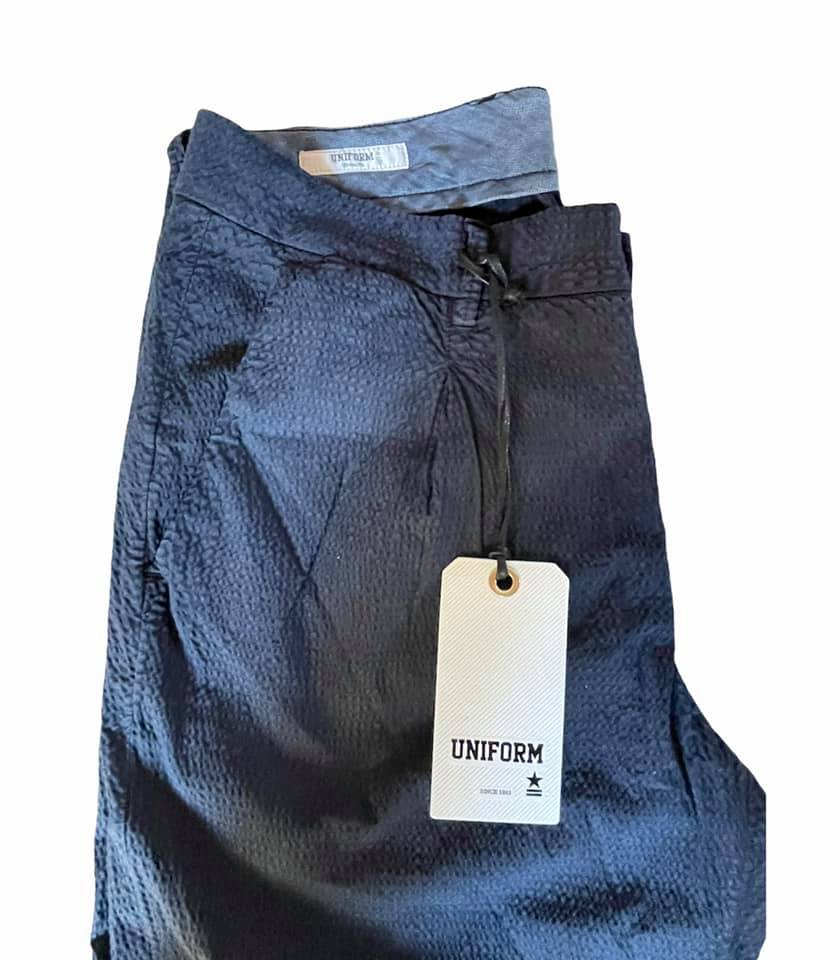 Pantalone Uomo Blu Navy Uniform Taylor - Cotone Martellato -50%