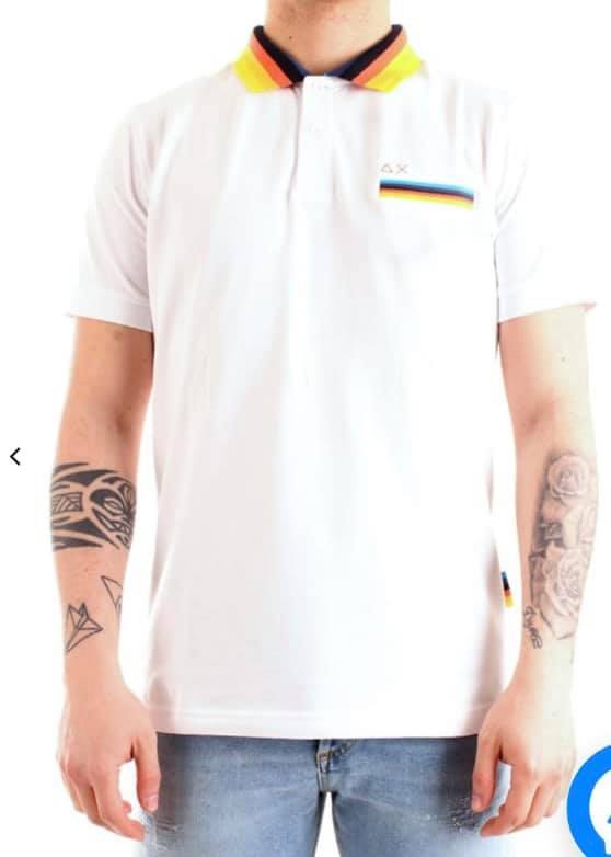 Polo Uomo Sun 68 Bianco | Manica Corta, Sconto 50%