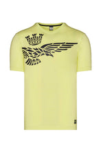 Carica l&#39;immagine nel visualizzatore di Gallery, T-shirt uomo giallo lime  Sc-50% Aeronautica Militare con aquila a contrasto
