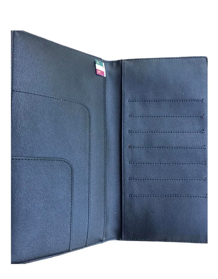 "Portacarte uomo Aeronautica Militare blu con aquila militare stampata, accessorio elegante per uomo"