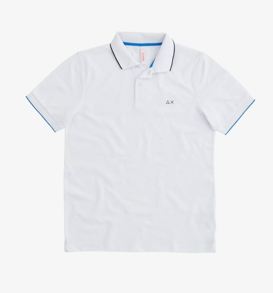 Polo Uomo Sun 68 Bianco | Manica Corta, Sconto 50%