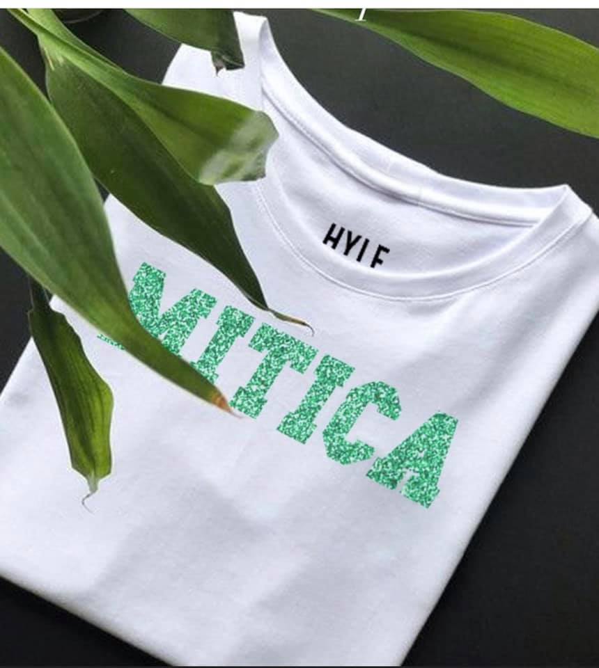 T-shirt donna cotone bianco girocollo manica corta
