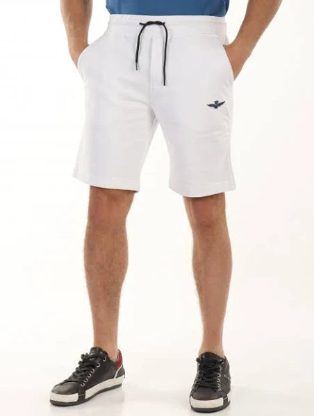 Aeronautica Militare Bermuda Uomo Bianco  pantaloncini sportivi