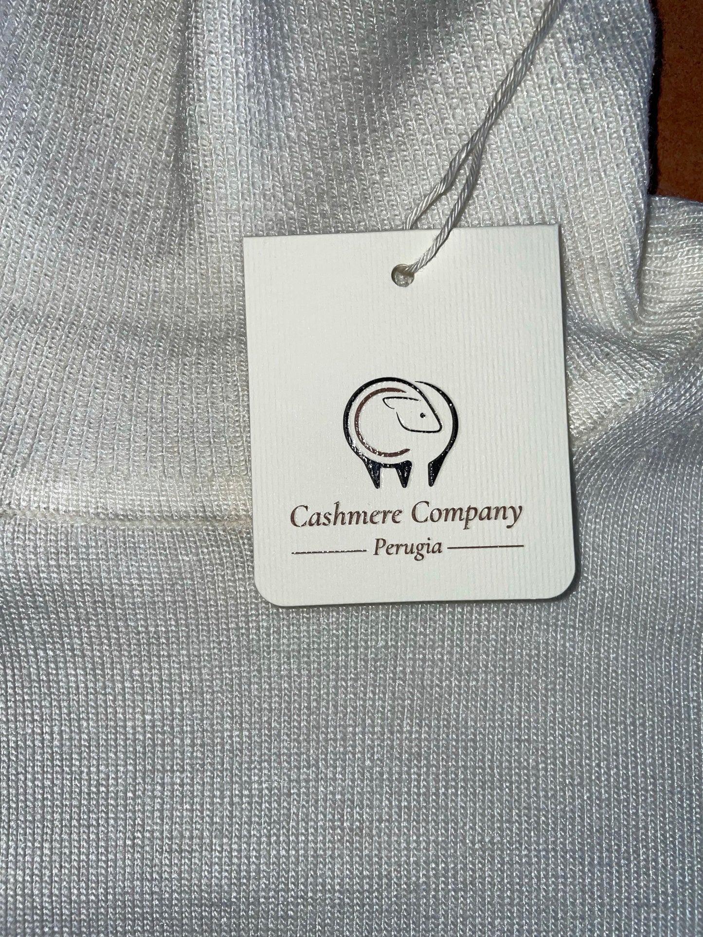 Maglia Dolcevita Donna Bianca Cashmere e Lana - Cashmere Company Made in Italy