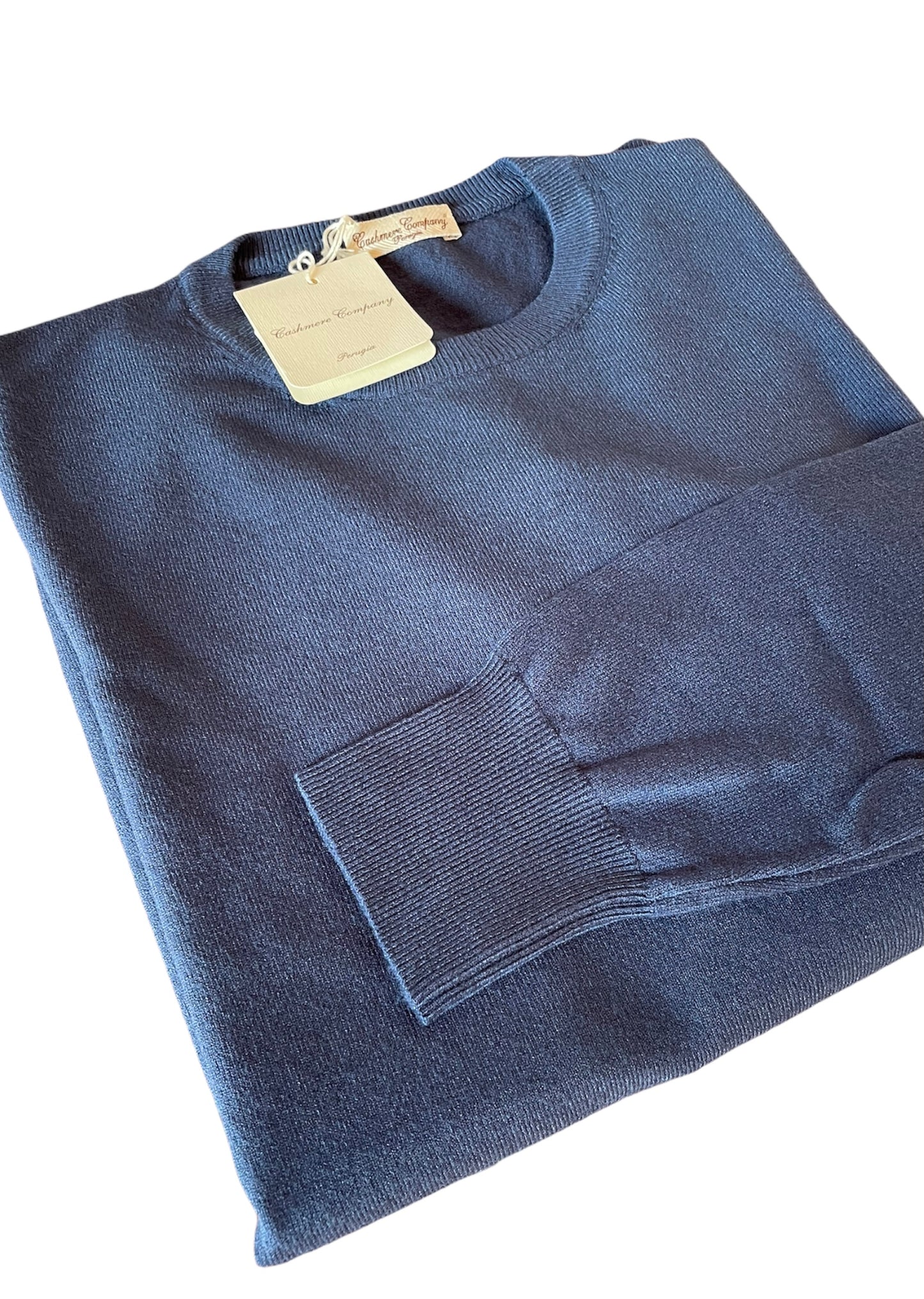 Cashmere Company Maglione Uomo Girocollo Blu Made in Italy | Cashmere e Lana, il massimo del comfort