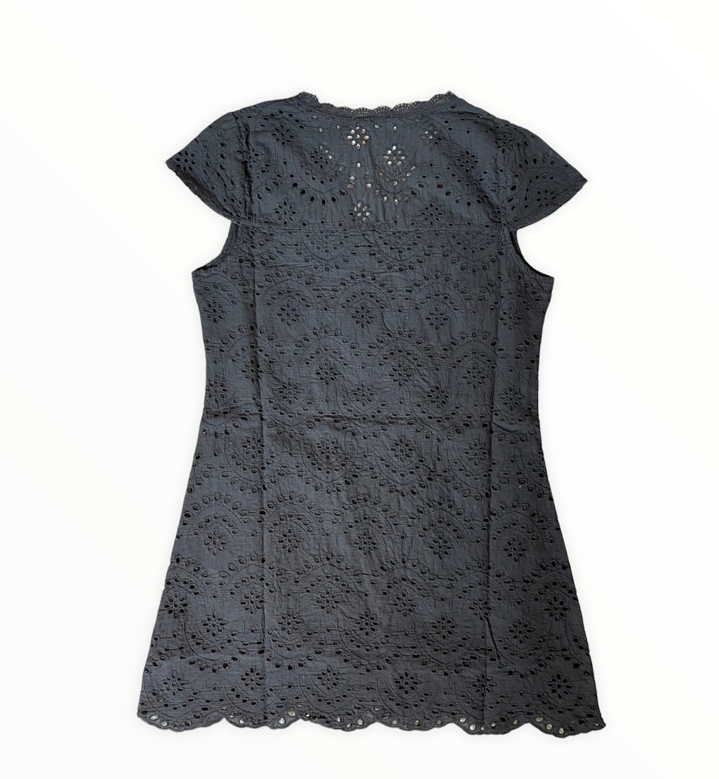 Vestito donna corto nero stile Positano in Pizzo San Gallo Cashmere Company