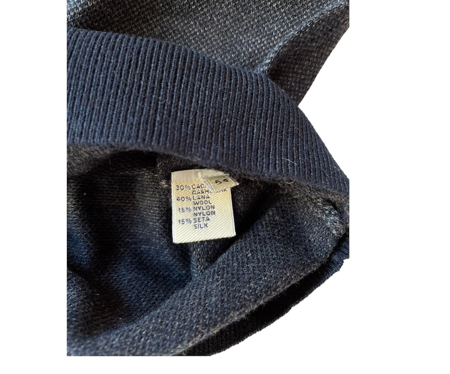 Blu Cashmere maglia uomo Blu girocollo SC-50% Lana Cashmere e Seta pullover