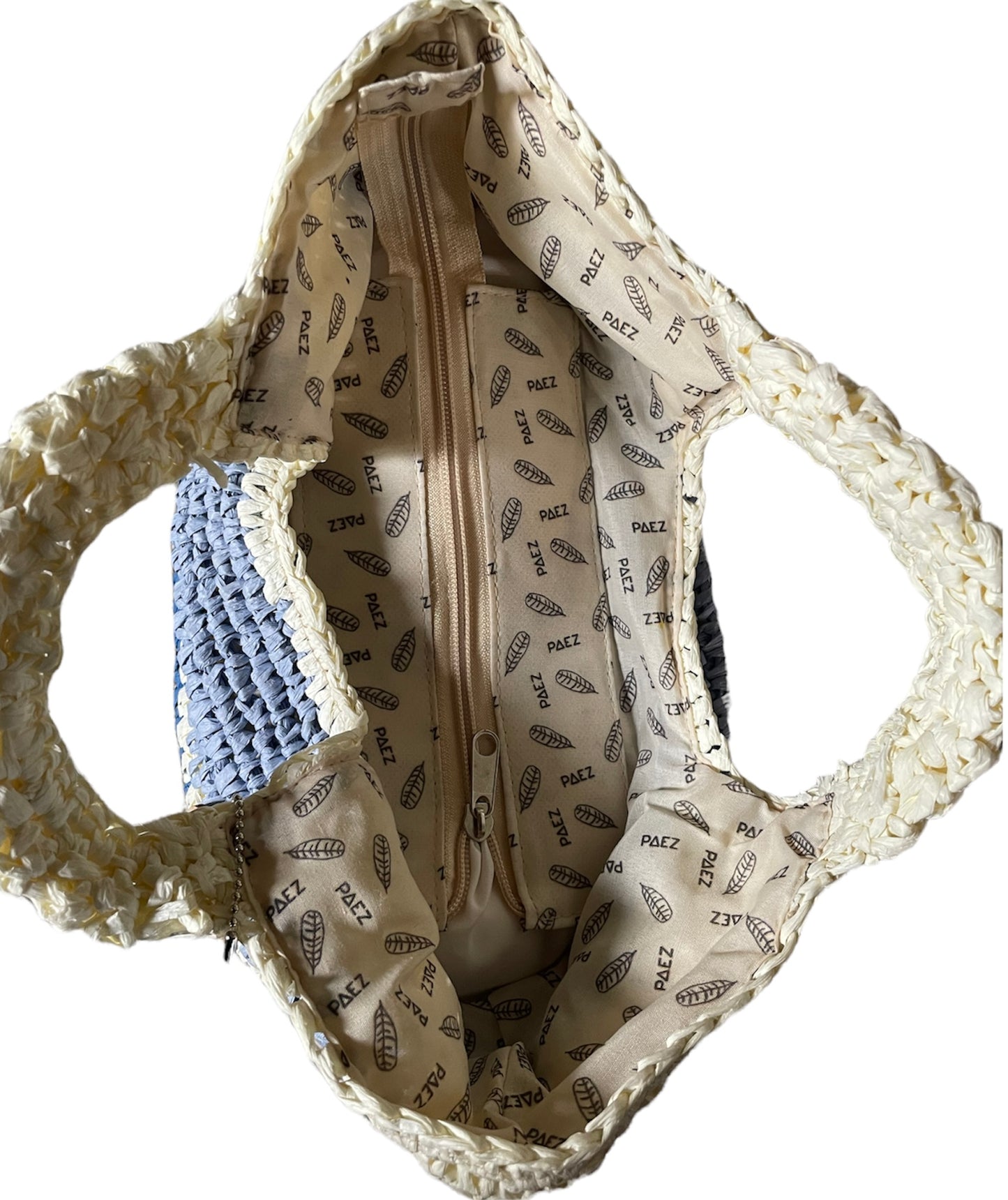 Borsa Mare Donna blu bianco azzurro con doppio manico