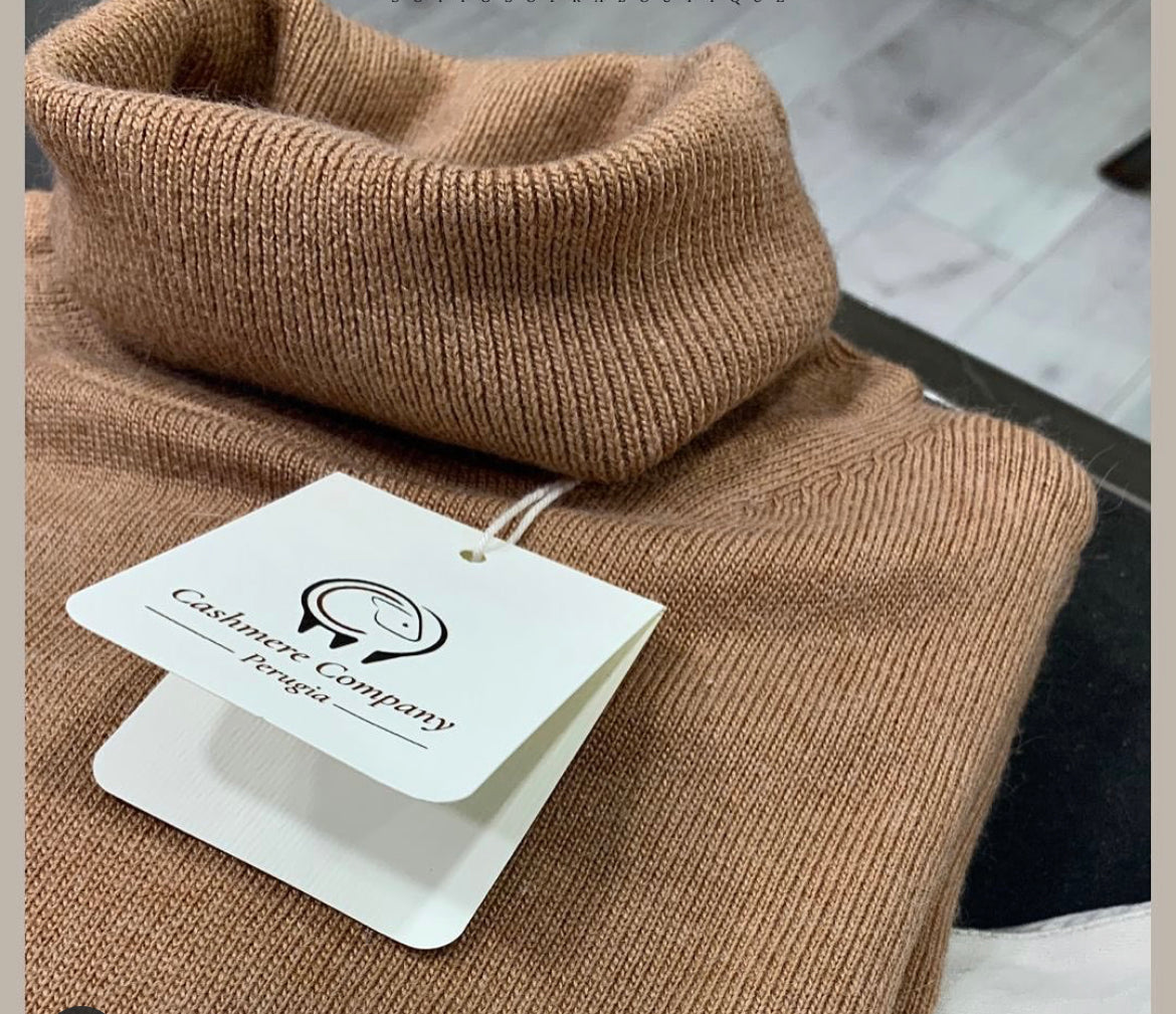 Cashmere Company Dolcevita Donna beige | Lusso Puro: Cashmere e Lana, Collo Alto