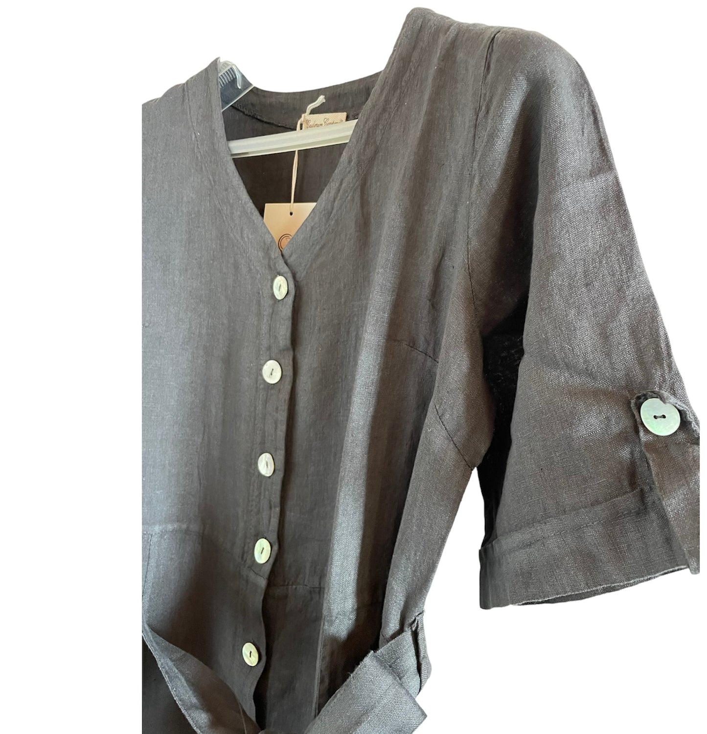 Abito Lungo Bianco sc-50% | Lino | Cashmere Company | Made in Italy- Eleganza italiana