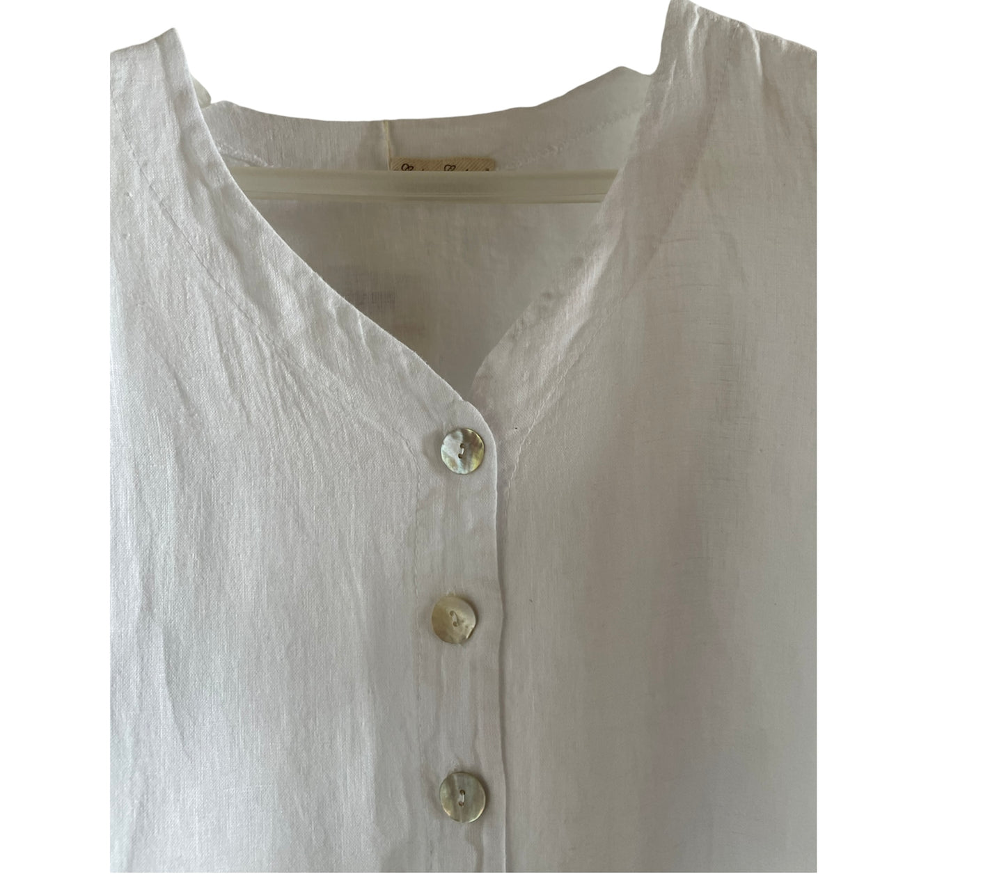 Abito Lungo Bianco sc-50% | Lino | Cashmere Company | Made in Italy- Eleganza italiana