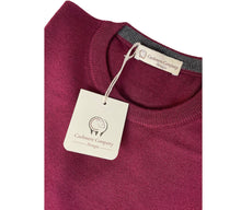 Carica l&#39;immagine nel visualizzatore di Gallery, Cashmere Company maglia uomo Bordeaux sc-50% girocollo cashmere seta lana
