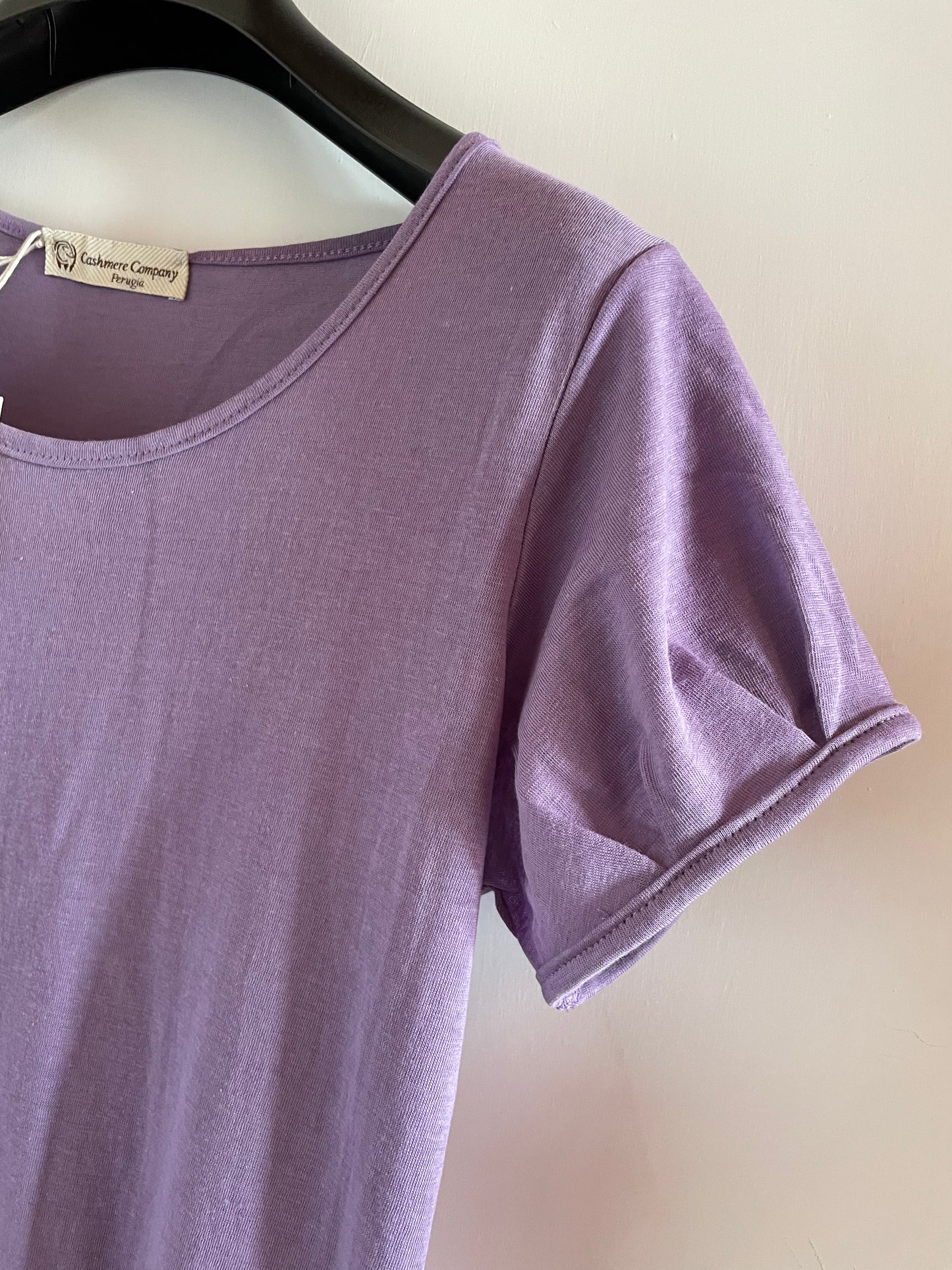 Vestito donna corto abito Stile Positano lino e cotone SC-50% viola o blu Cashmere Company