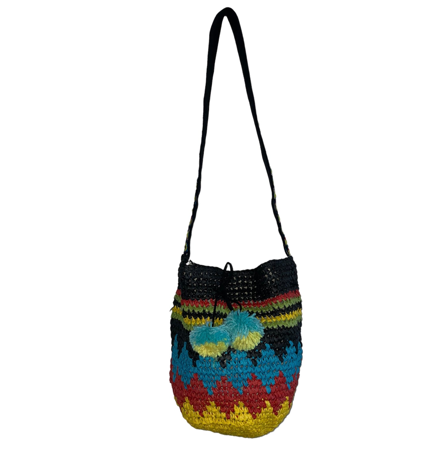 Borsa donna a tracolla a secchio colorata