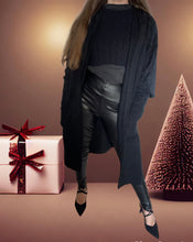 Carica l&#39;immagine nel visualizzatore di Gallery, Maglia lunga donna con cappuccio cardigan in morbida maglia di lana
