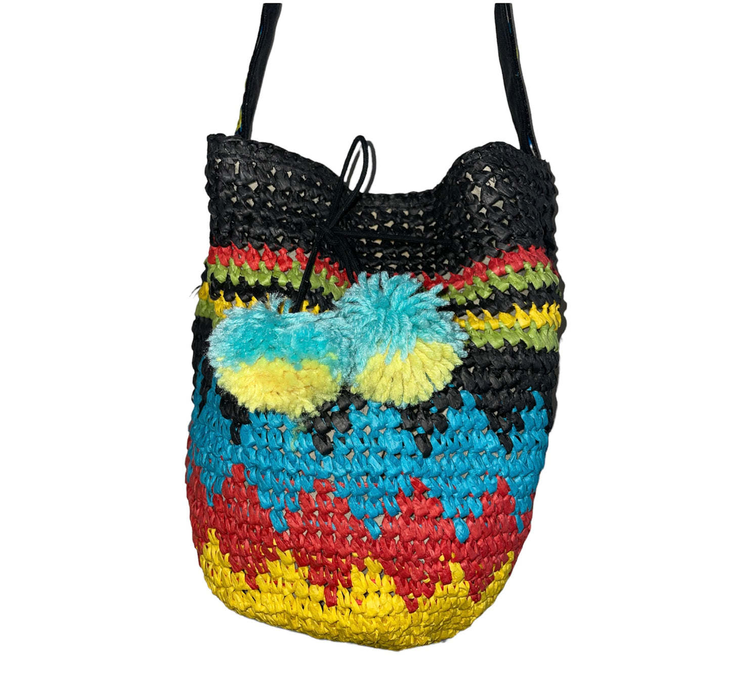 Borsa donna a tracolla a secchio colorata