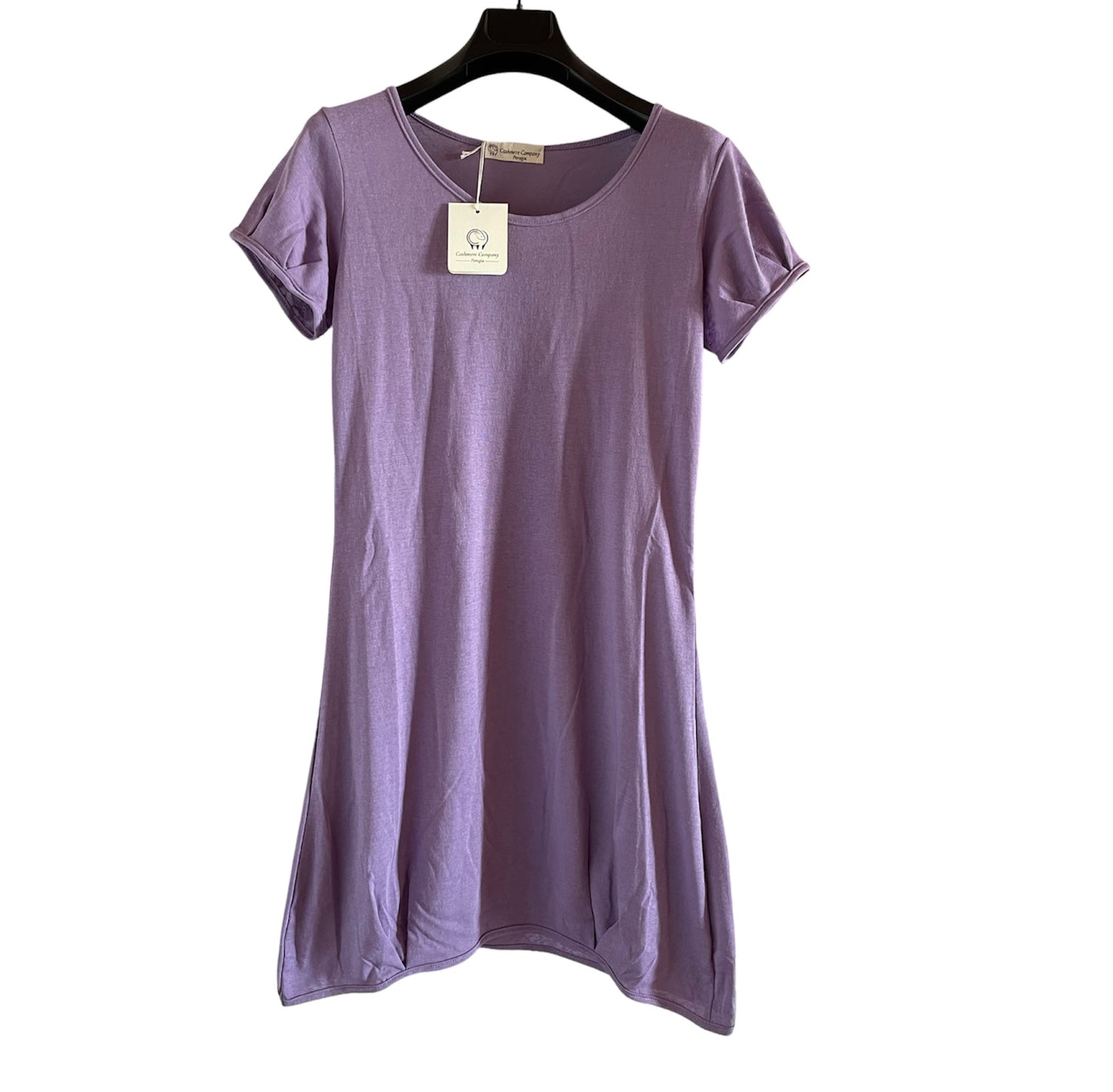 Vestito donna corto abito Stile Positano lino e cotone SC-50% viola o blu Cashmere Company