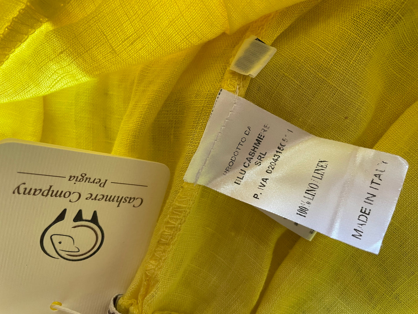 Shorts Donna estivi in Lino 100% – Giallo Sole con Fiocco in Vita| Cashmere Company