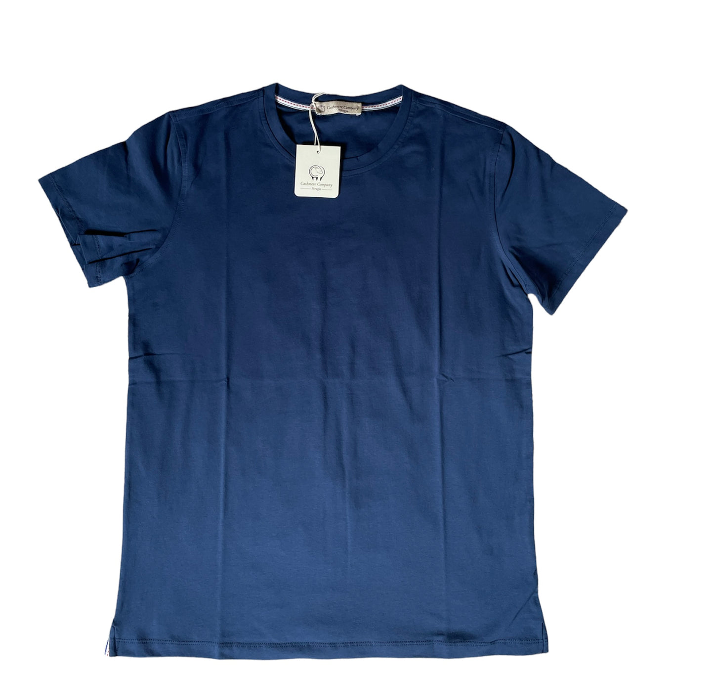 T-shirt Uomo Blu Cashmere Company - Cotone Premium Manica Corta