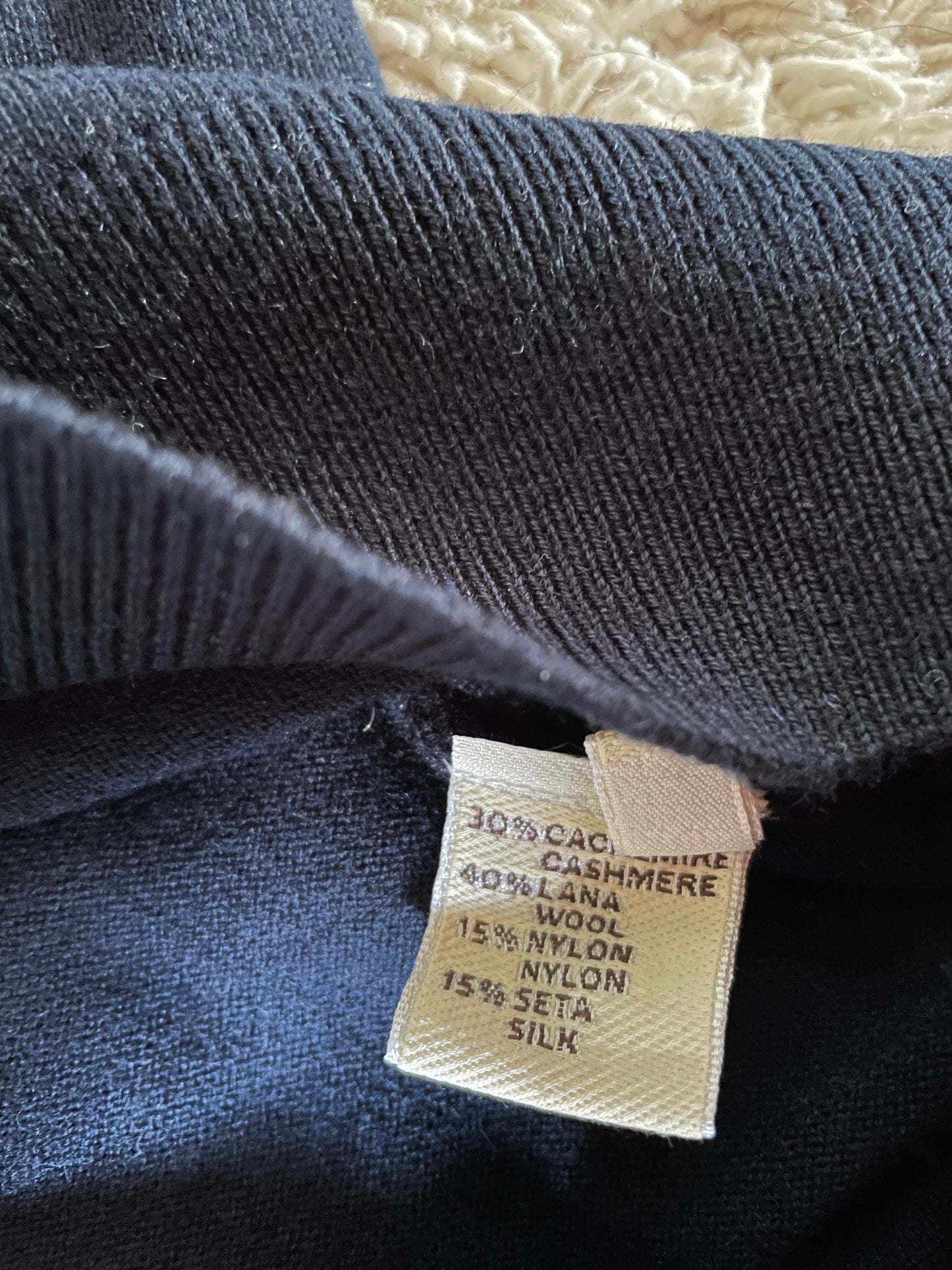 Cashmere Company Dolcevita Uomo Blu Collo Alto | Lusso Puro: Cashmere, Lana e Seta