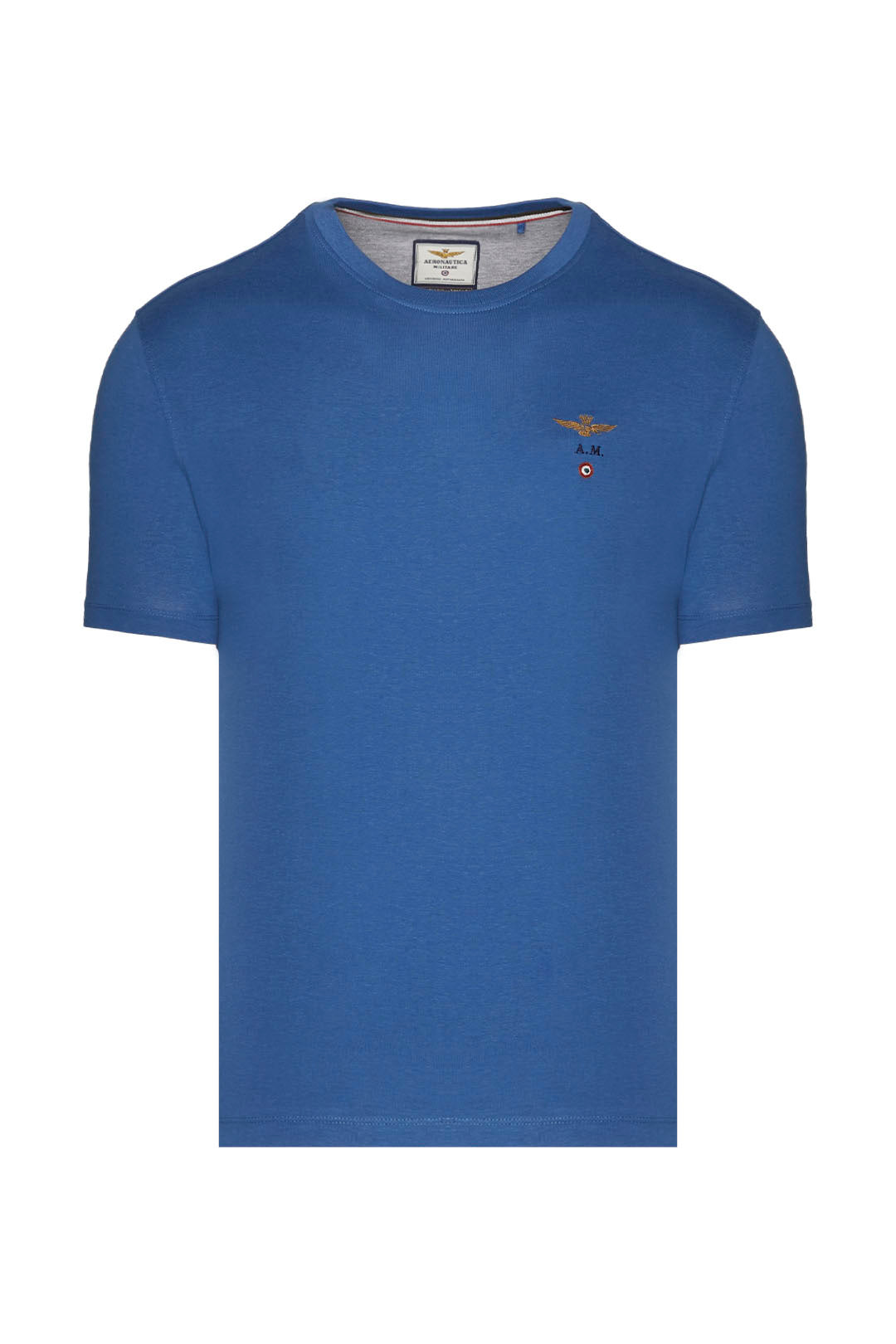 Aeronautica Militare T shirt Uomo Basic Blu Royal SC-50% manica Corta