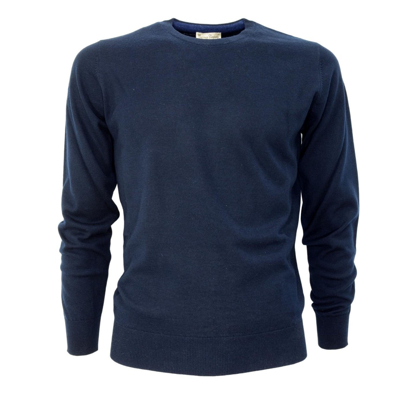 Cashmere Company Maglia Uomo Blu Navy Pullover Girocollo Made in Italy Cashmere e Lana