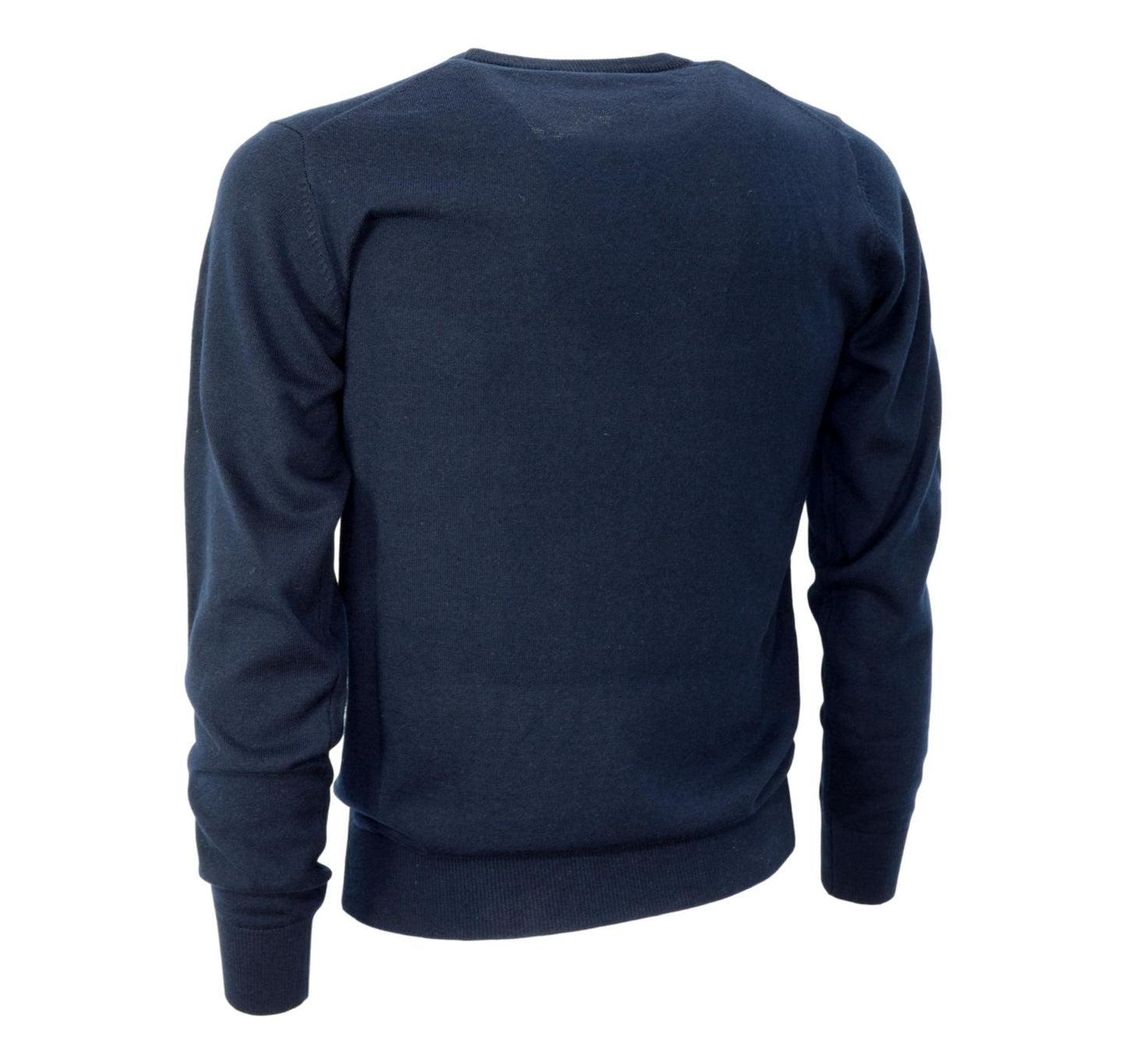 Cashmere Company Maglia Uomo Blu Navy Pullover Girocollo Made in Italy Cashmere e Lana