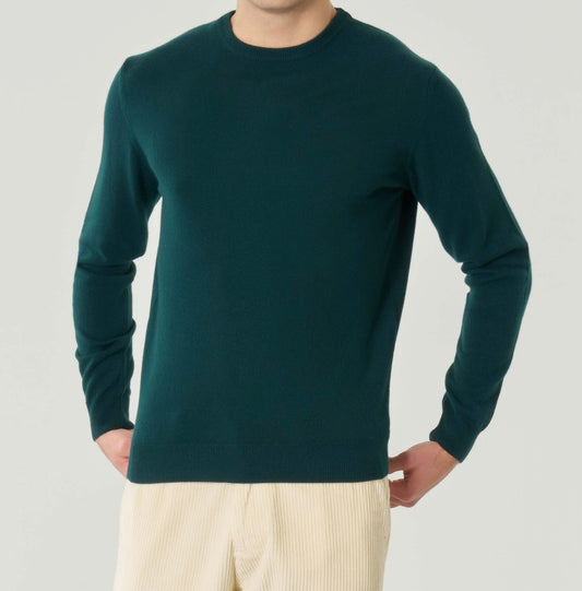 Cashmere Company maglia uomo verde girocollo Lana Cashmere Cotone