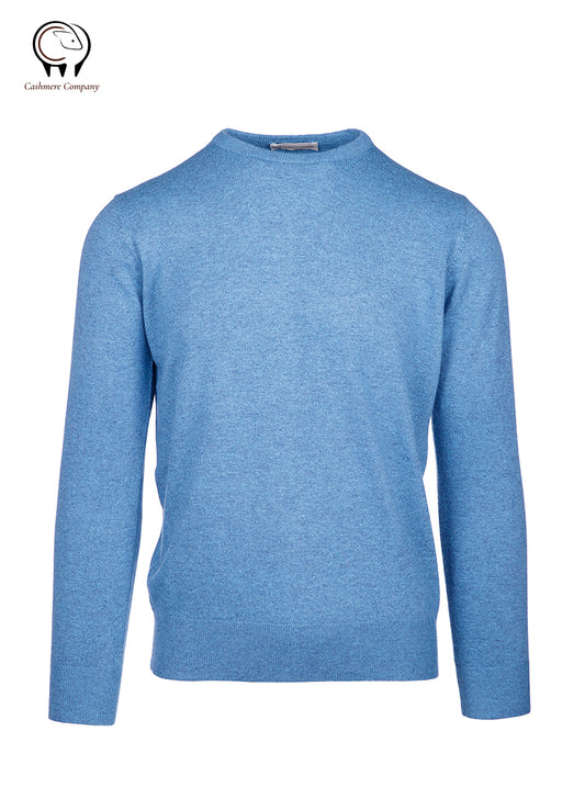 Cashmere Company maglia uomo azzurro girocollo Cashmere Lana Seta